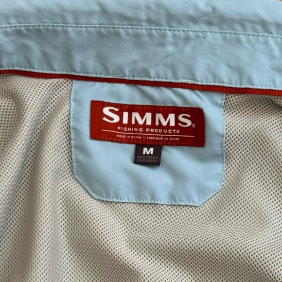 SIMMS Ebb Tide LS Shirt Glacier Blue Vented Fishing Men's SZ M - Picture 6 of 11
